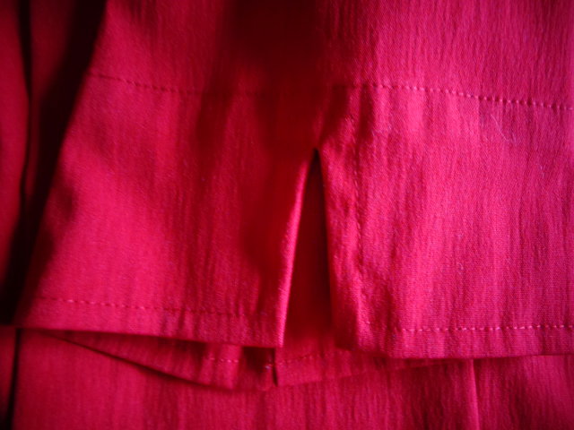 # Bluse ca. Gr. 40 rot Stretch 3/4 Arm