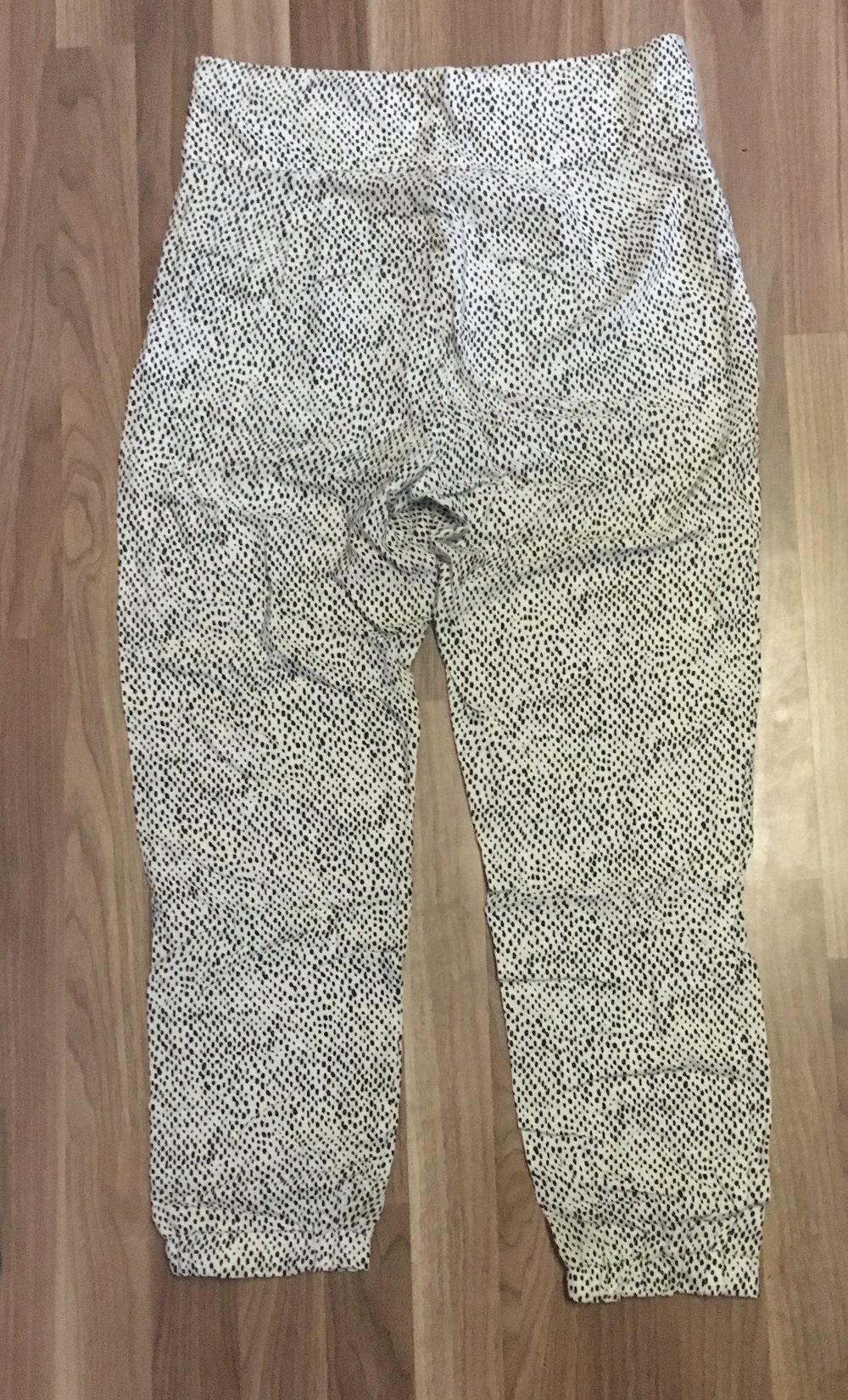 Schwarz/Weiße High-Waist Hose