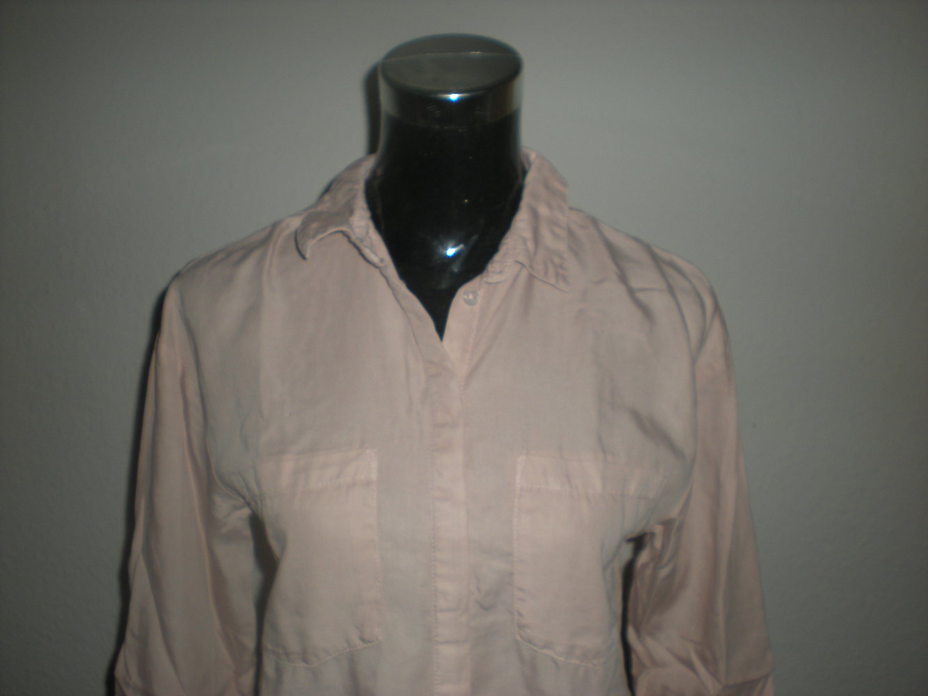 H&M Vokuhila Bluse Hemd Hemdbluse Blusenhemd Gr. S 38 blasses Altrosa