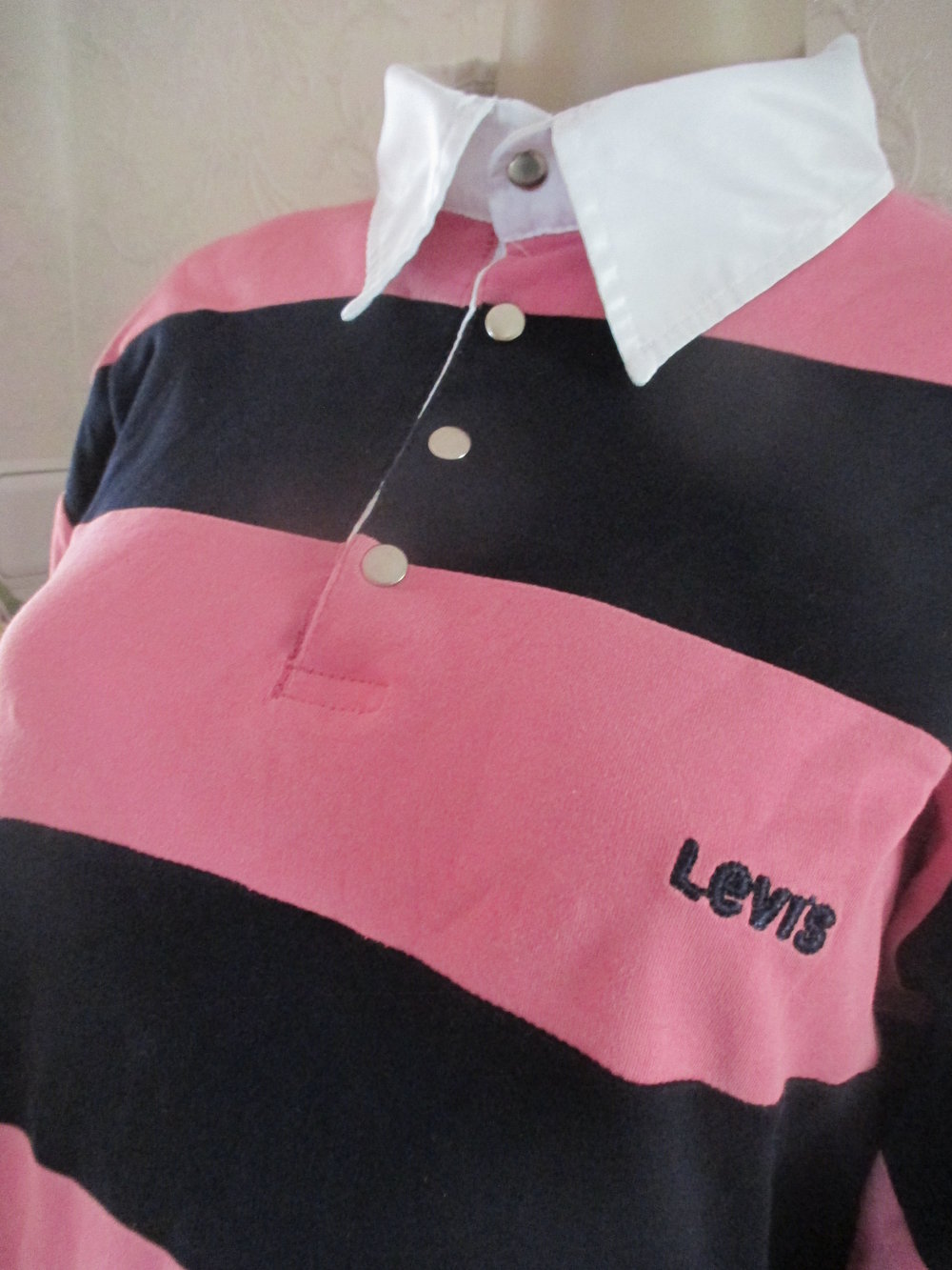 NEU Sailor Marine DAMEN HERREN Unisex Langarm Longsleeve Blockstreifen Polo T- Shirt 