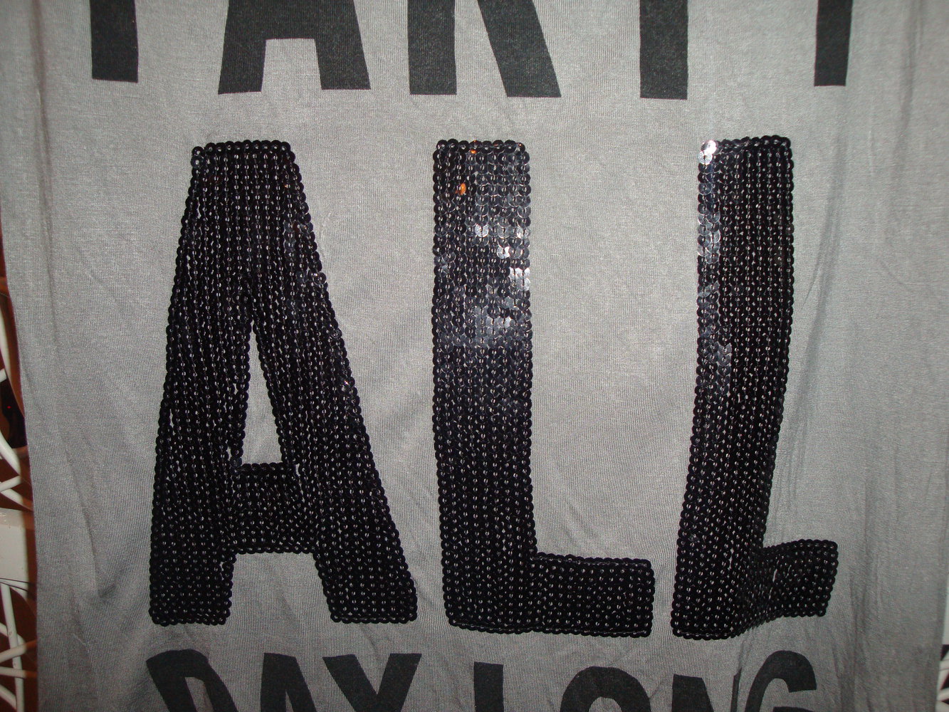 Graues Mottoshirt