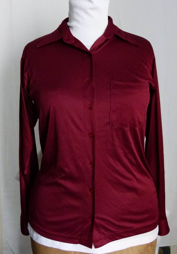 Boyfriend Bluse Hemd, bordeaux dunkelrot, weich fallend, Boho Mori Lagenlook Goa Festival