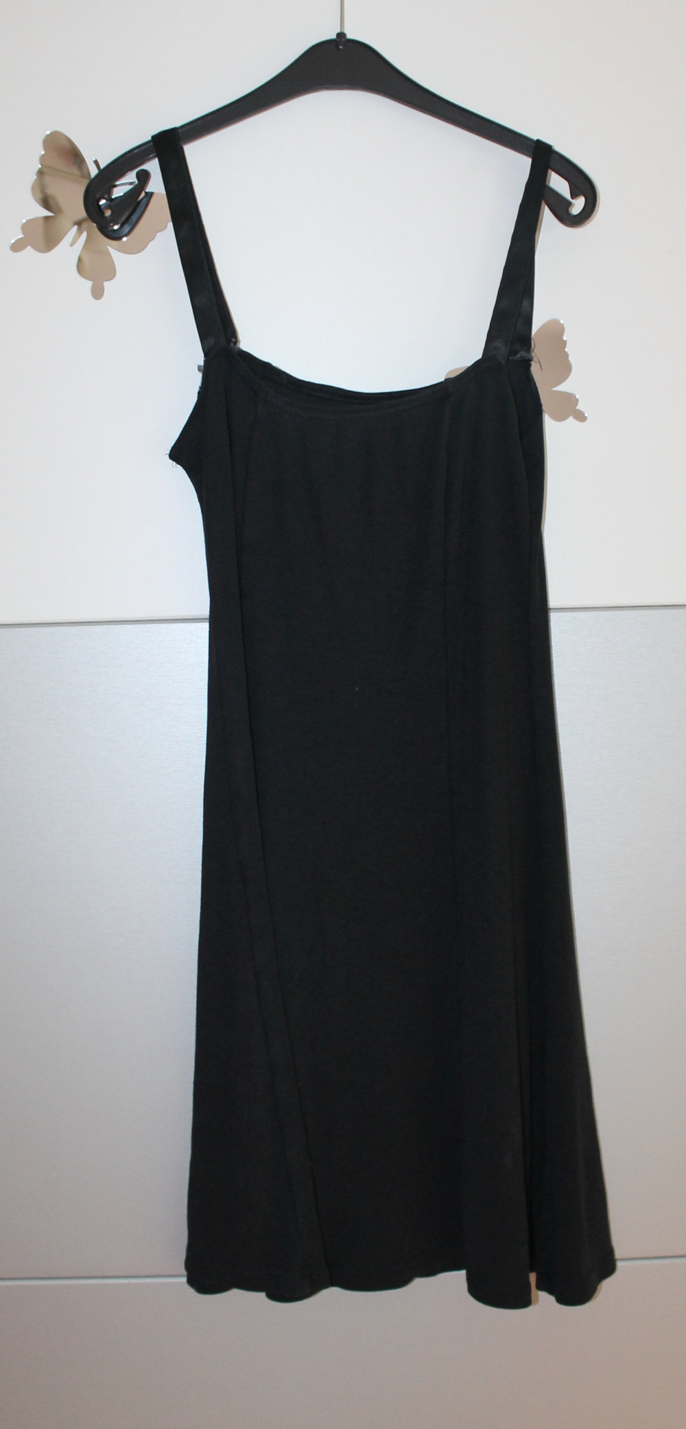 einfaches Baumwollkleid / Sommerkleid in schwarz