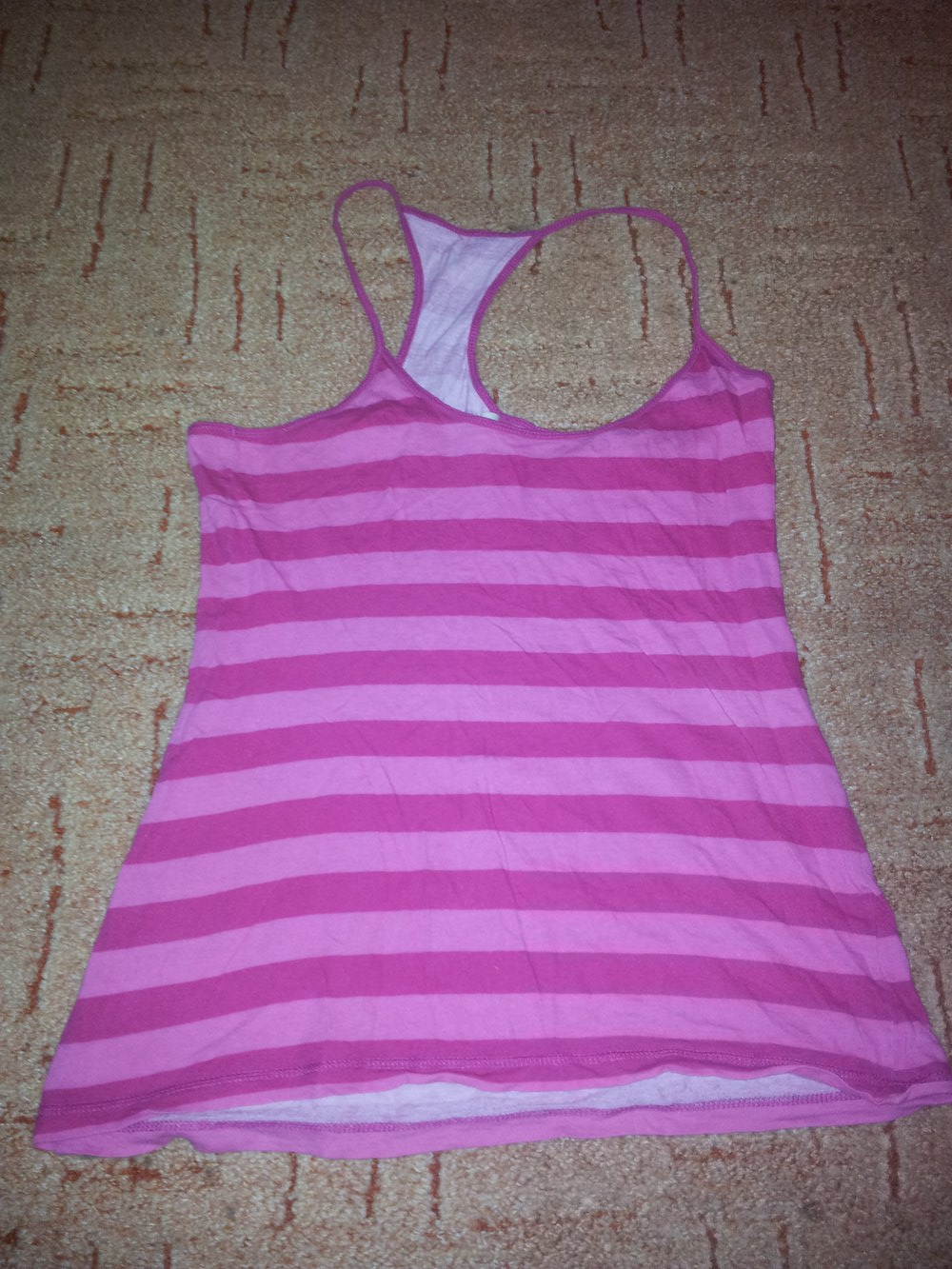 Tanktop rosa pink Streifen Gr. M stretch