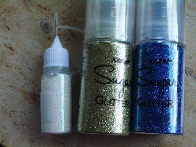 Jolifin Sugar Glitter Gold + Dunkelblau    Wie neu!
