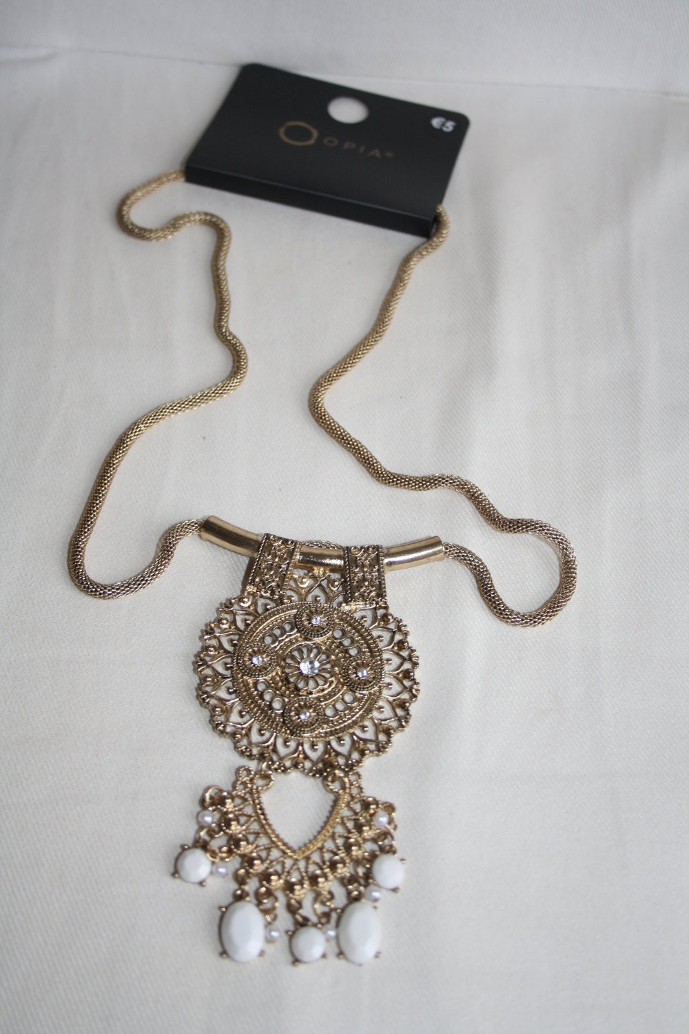 * Statement Kette gold Perlen