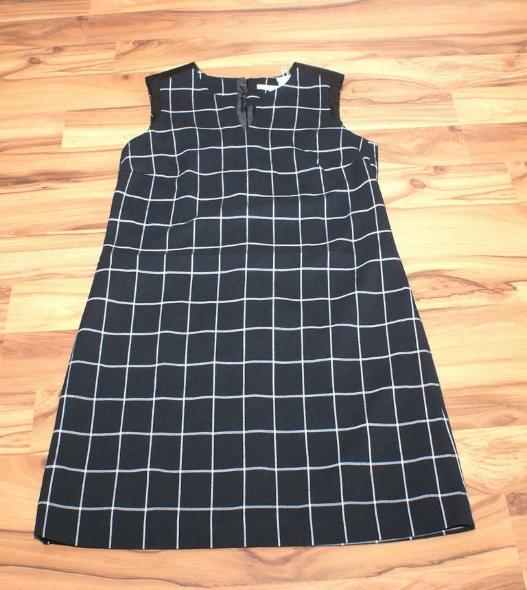 esprit Kleid kariert schwarz/weiß Gr. S