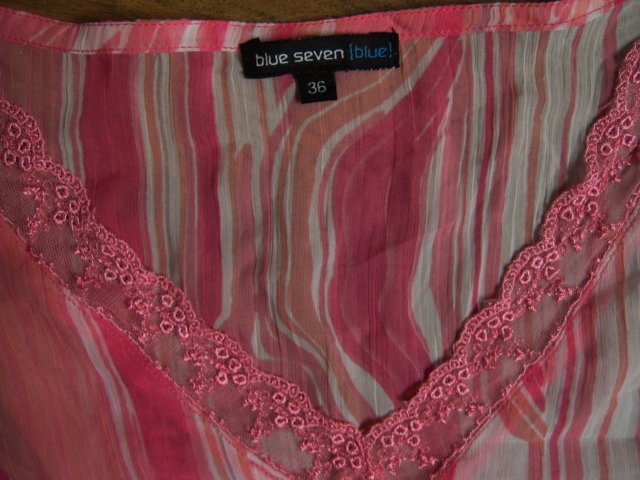 Chiffon Tunika Spitze am Ausschnitt