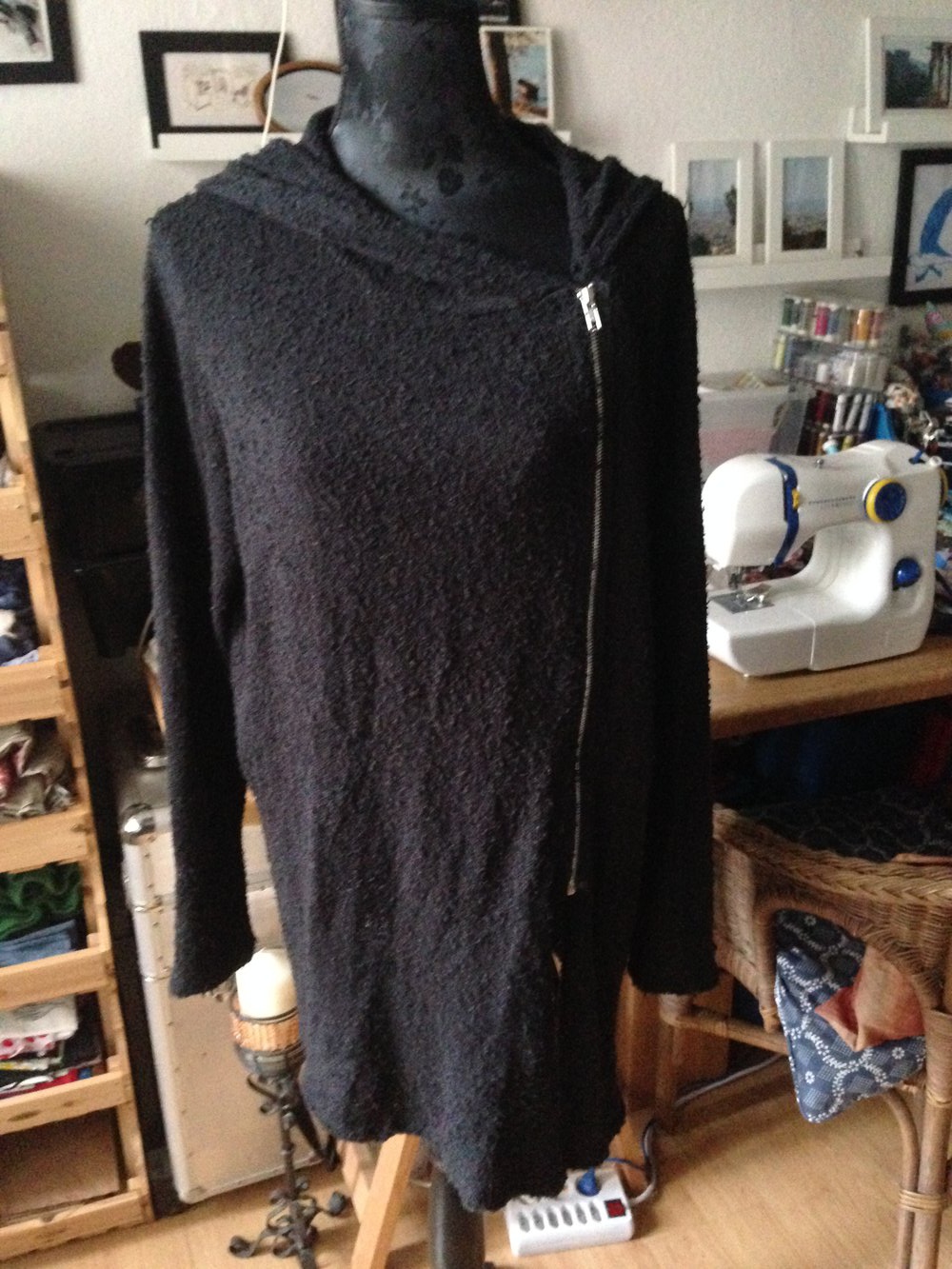 Schwarze Strickjacke 