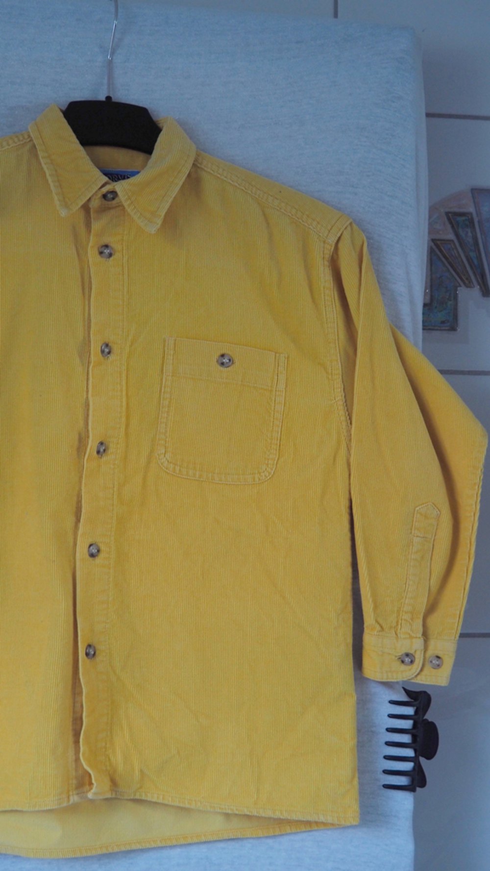 Gelbe Cord Jacke mit Knöpfen Gr. 128