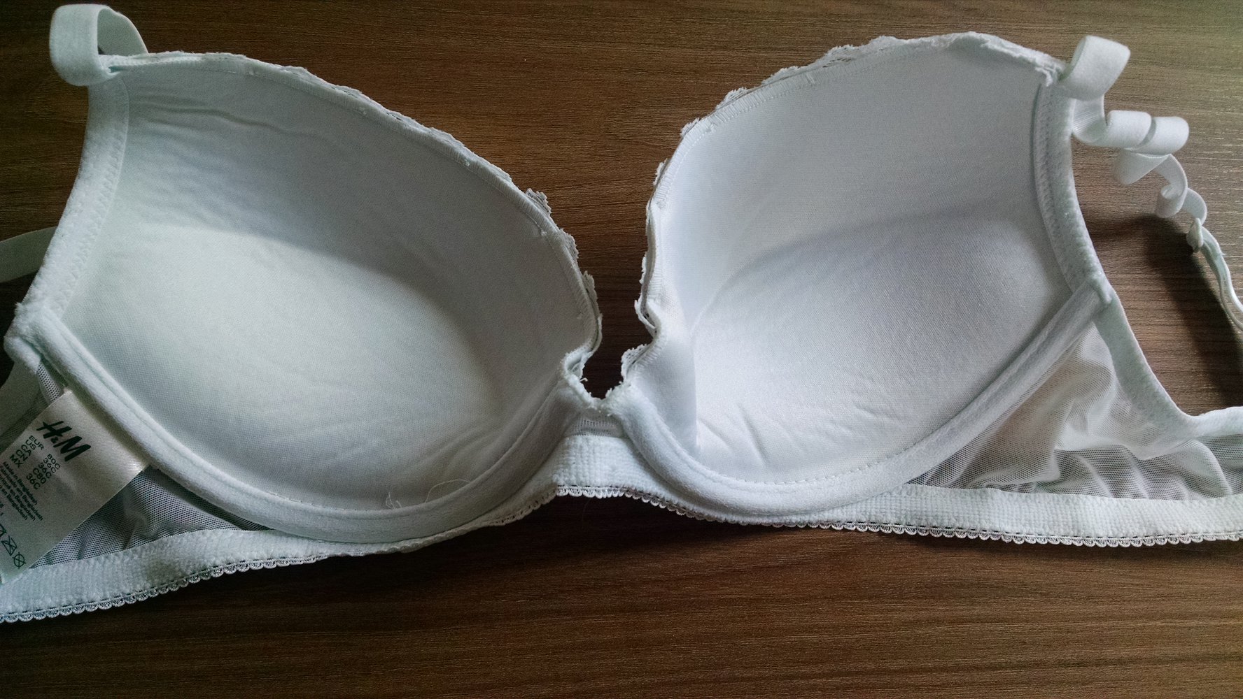 Weißer Push-Up BH aus Mesh Gr. 80C