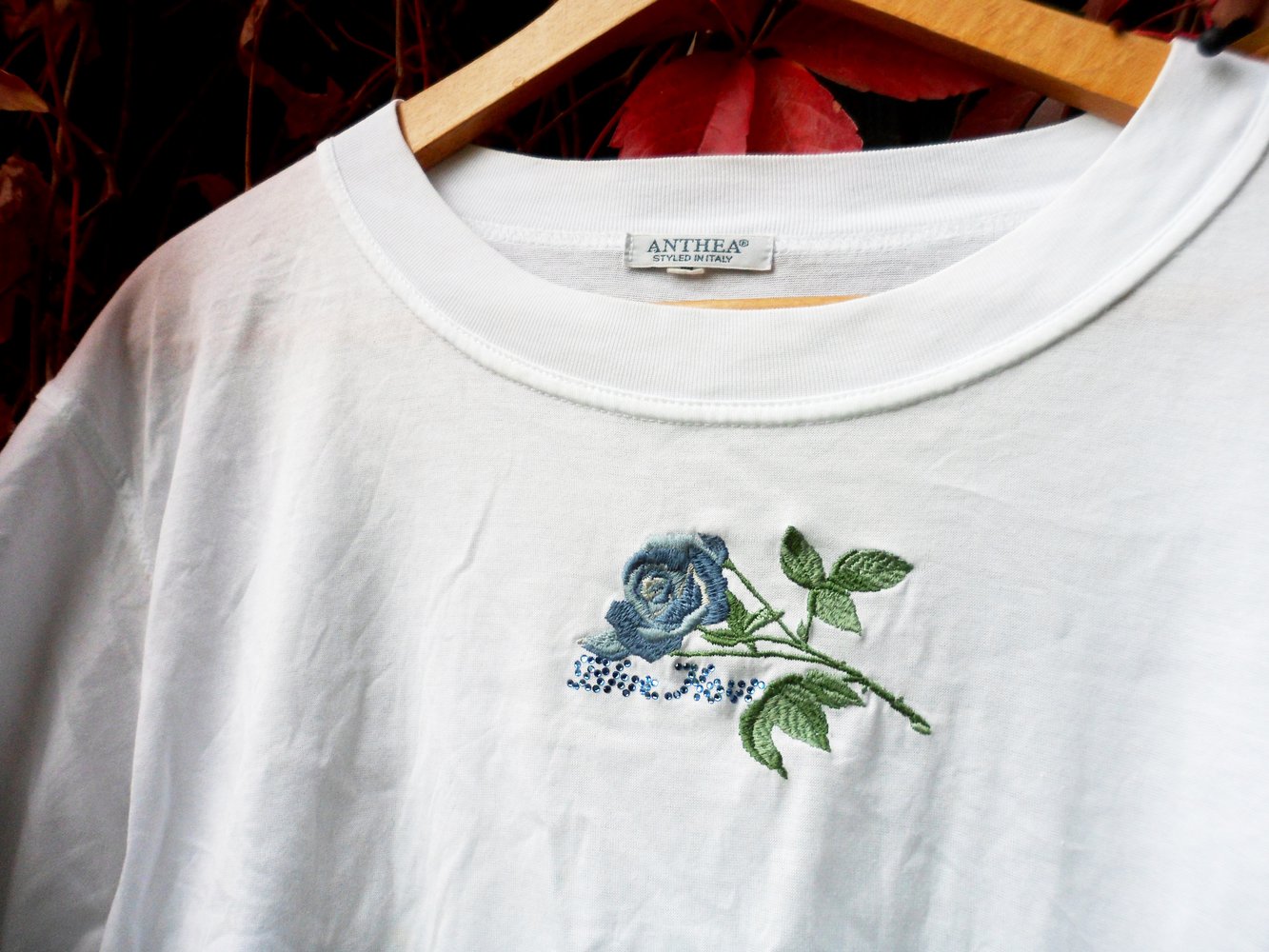 Weißes Basic Shirt Rose