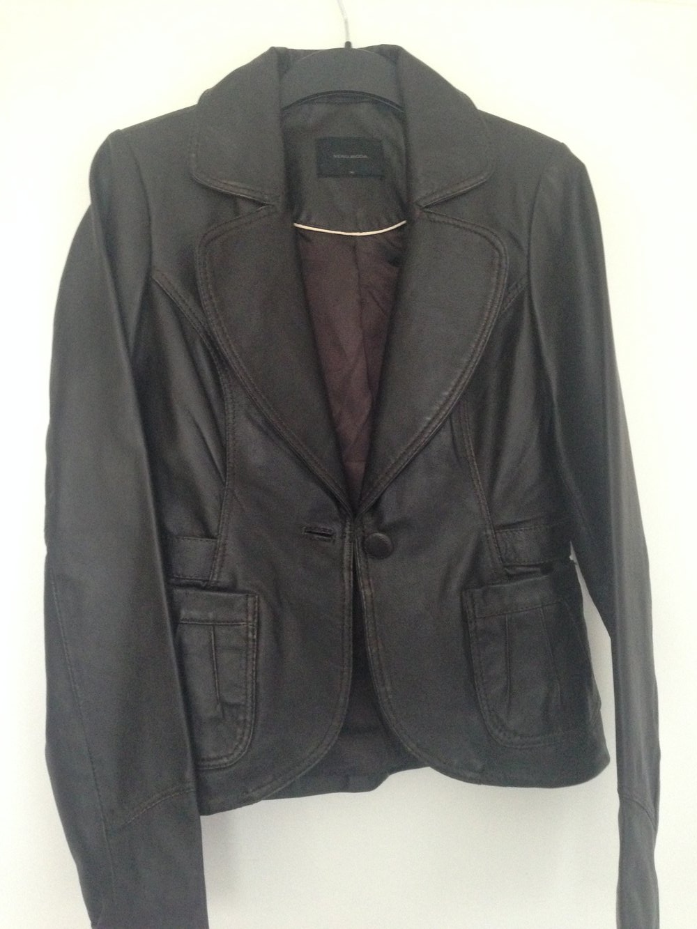 braune Lederjacke