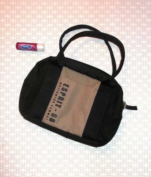 Esprit Tasche / kleine Henkeltasche / Minitasche / Handtasche * schwarz / taupe * sehr süß