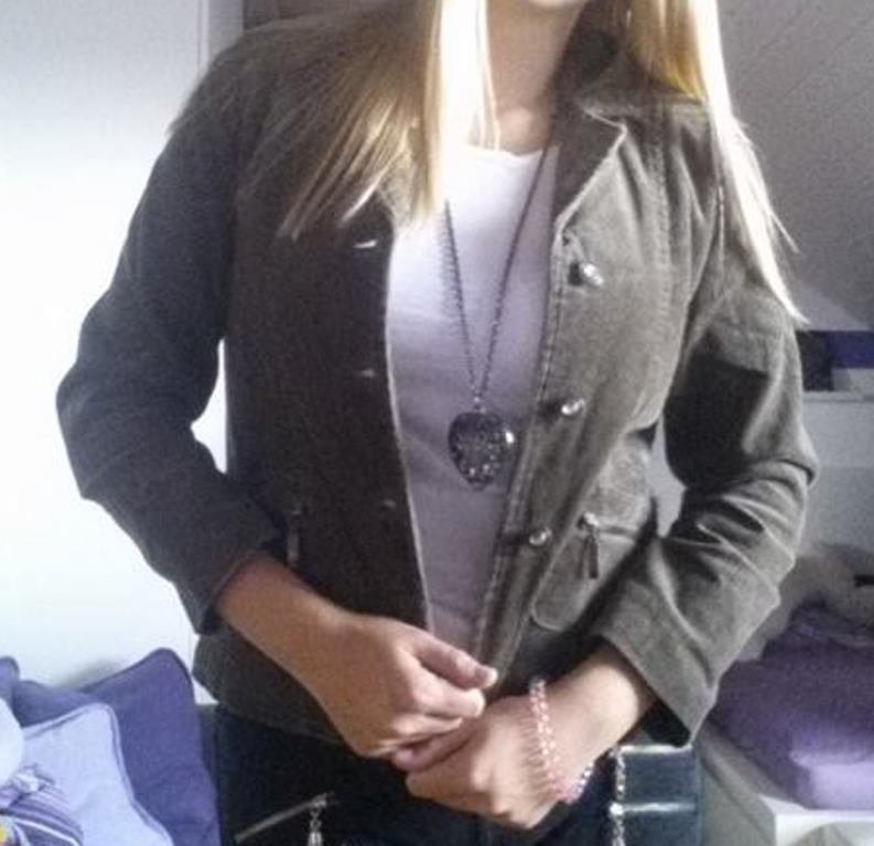 Übergangs-/Frühlingsjacke Cordjacke khaki