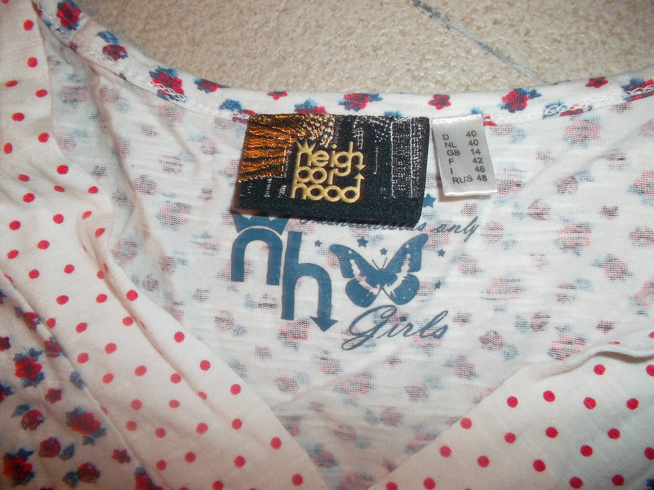 süsses t-shirt,neu,gr. 40,von neighporhood