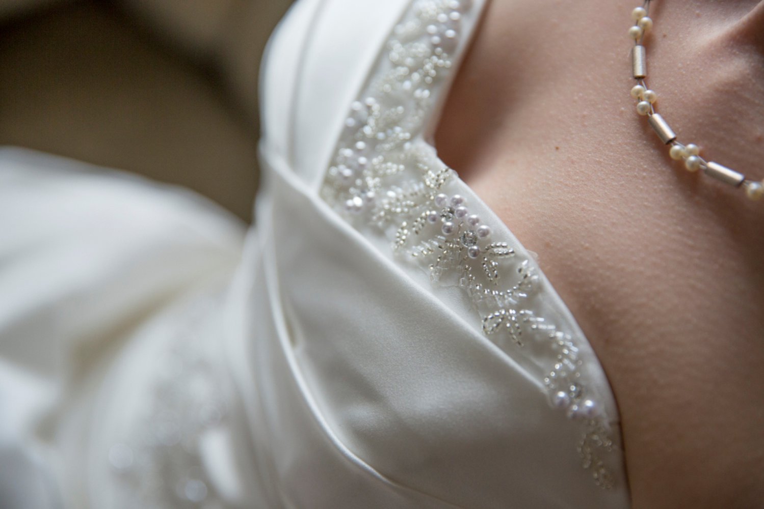 Brautkleid Gr. 36 creme/ivory A-Linie mit eingearbeiteter Korsage, schulterfrei- gereinigt, ohne Gebrauchsspuren