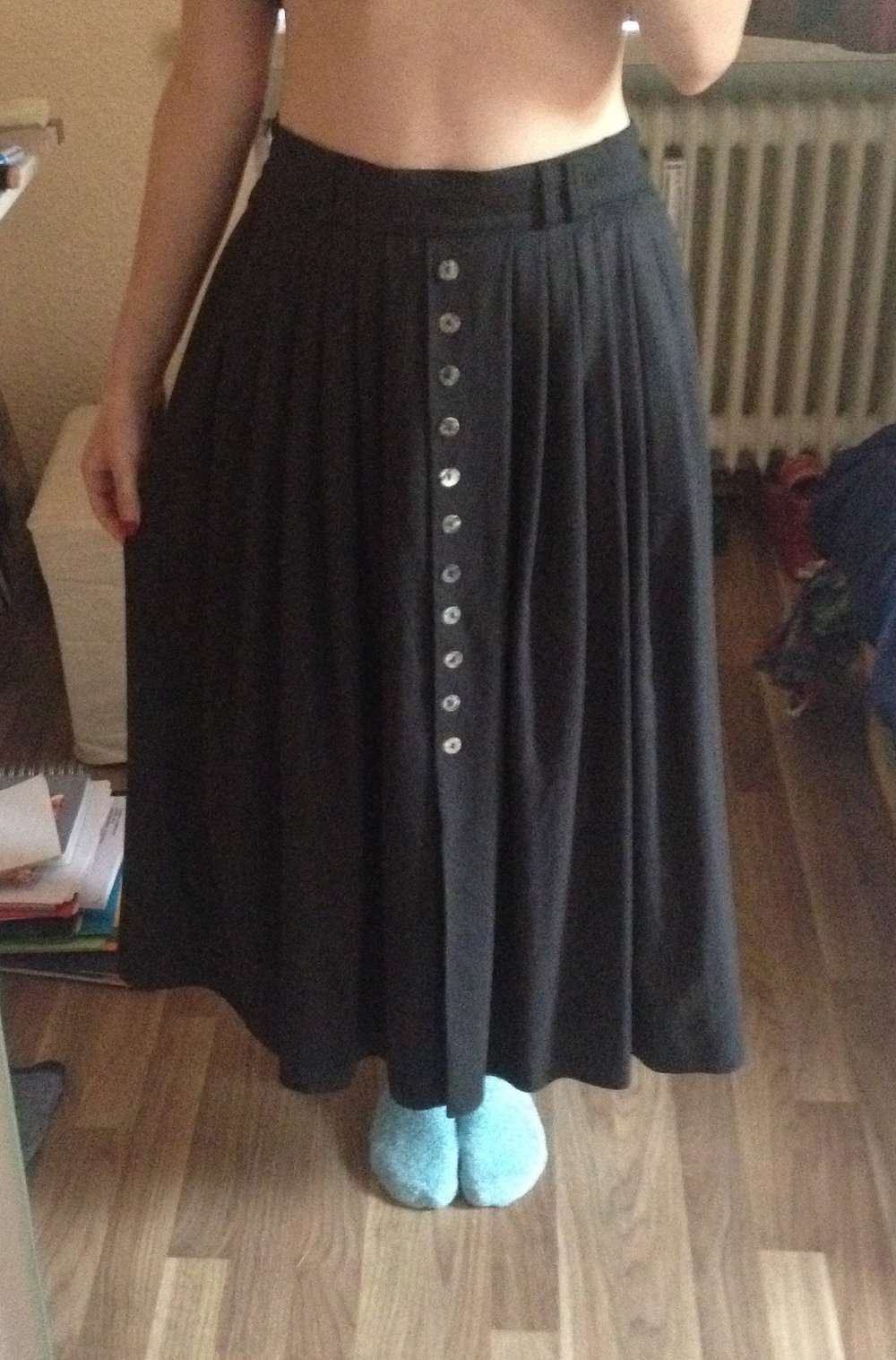 schwarzer vintage Rock (high-waist)