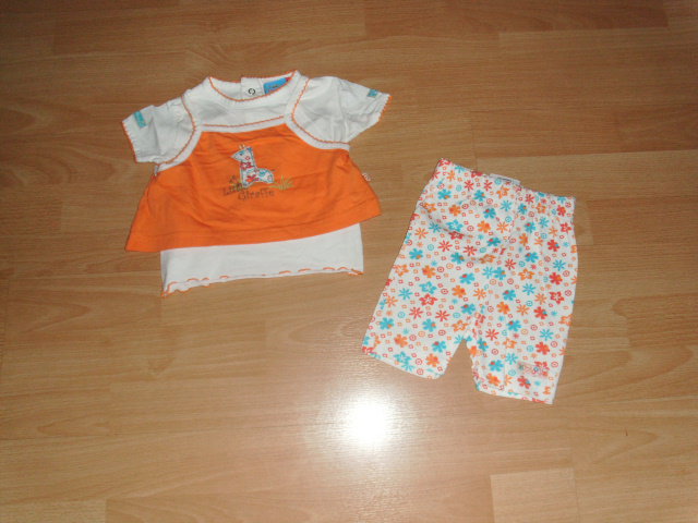 3 Teiler von Topolino, T-Shirt, Top + kurze Hose, Gr. 74