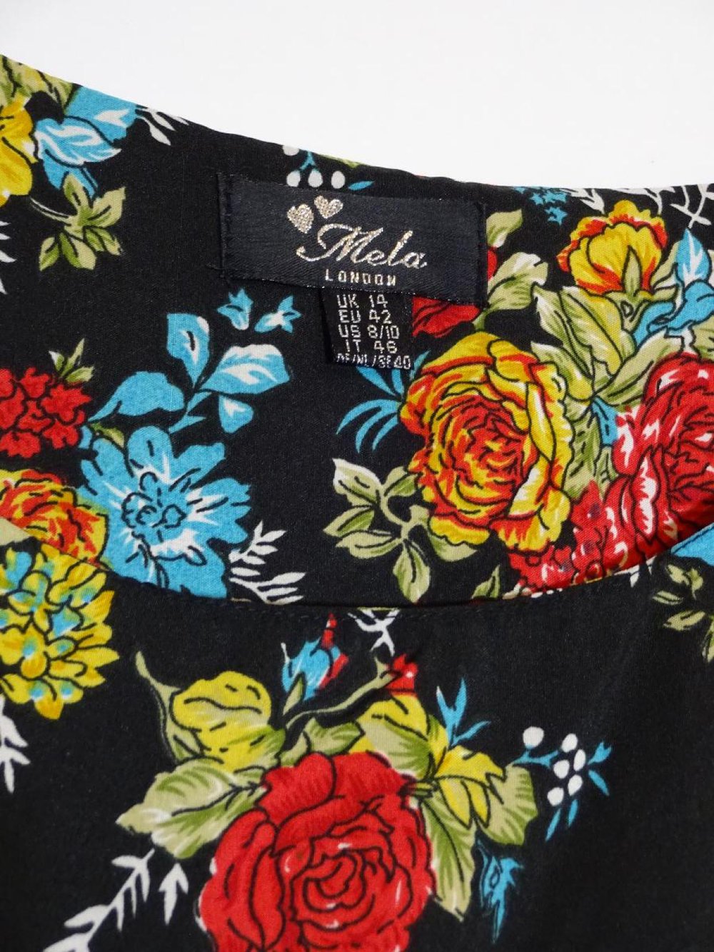 Blumenkleid NEU Sommerkleid Cocktailkleid Gr. 42 Gr. M Gr. 14