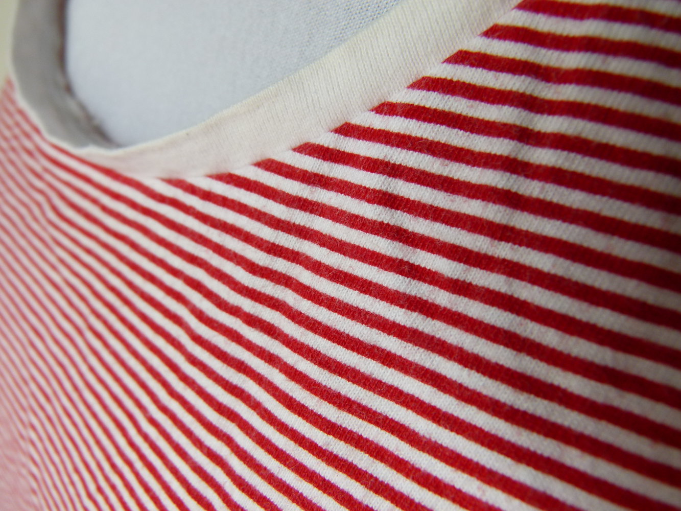 Ringel Shirt, rot weiß gestreift, Retro Casual Boho Sommer Festival