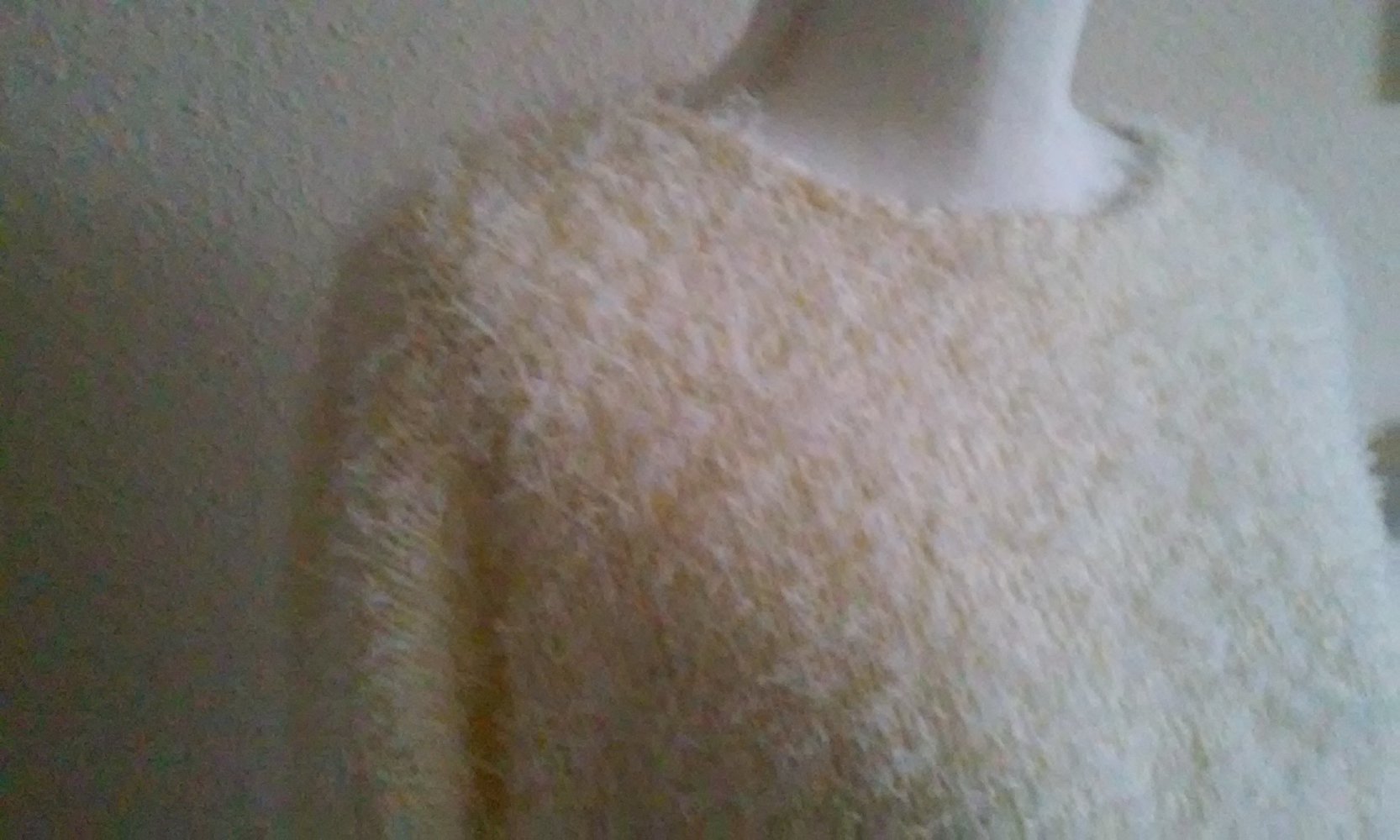 Handarbeit Pullover Pulli Strickpullover handgestrickt Gr.38 in vanille  neu!