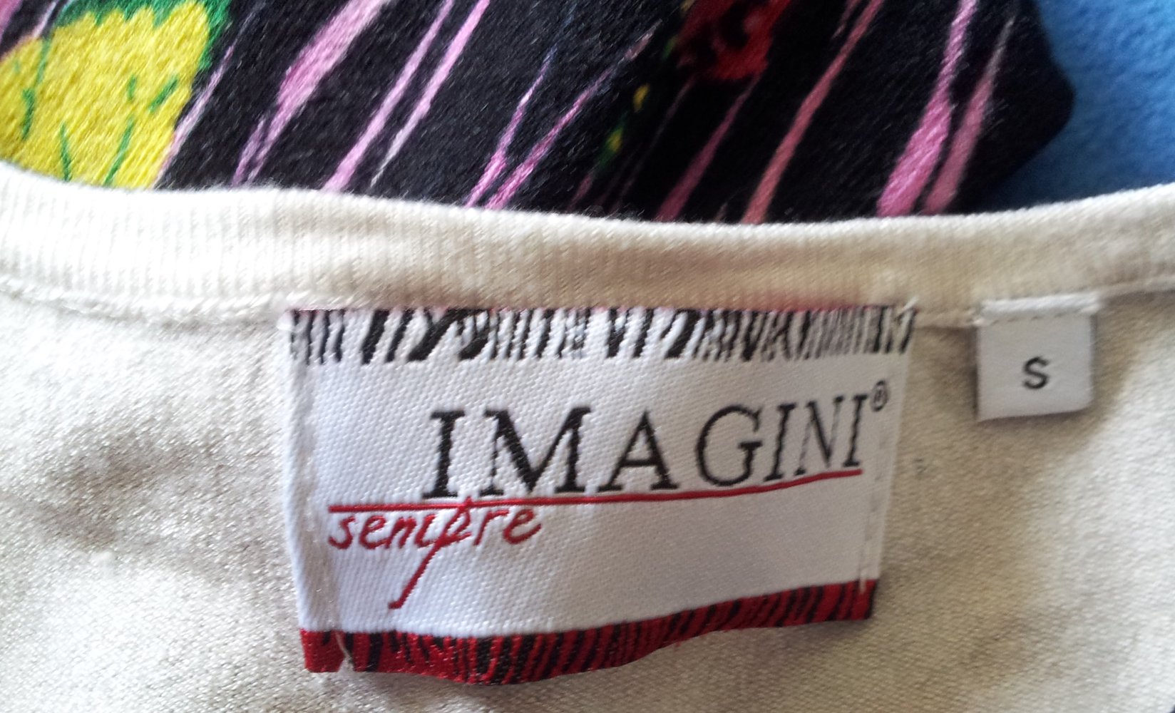Wunderschönes Imagini Twin-Set Jacke + Top Schmetterlinge schwarz / bunt Größe S