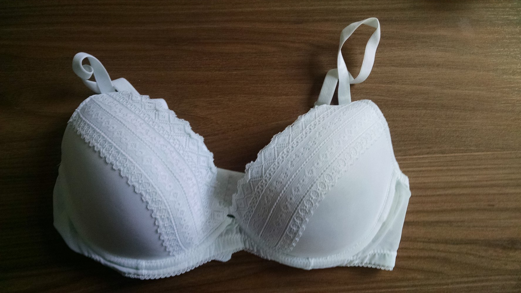 Weißer Push-Up BH aus Mesh Gr. 80C