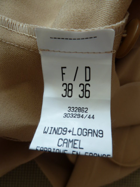 Hose Anzug - leichter Stoff - cremefarben, hellbraun - Größe 36