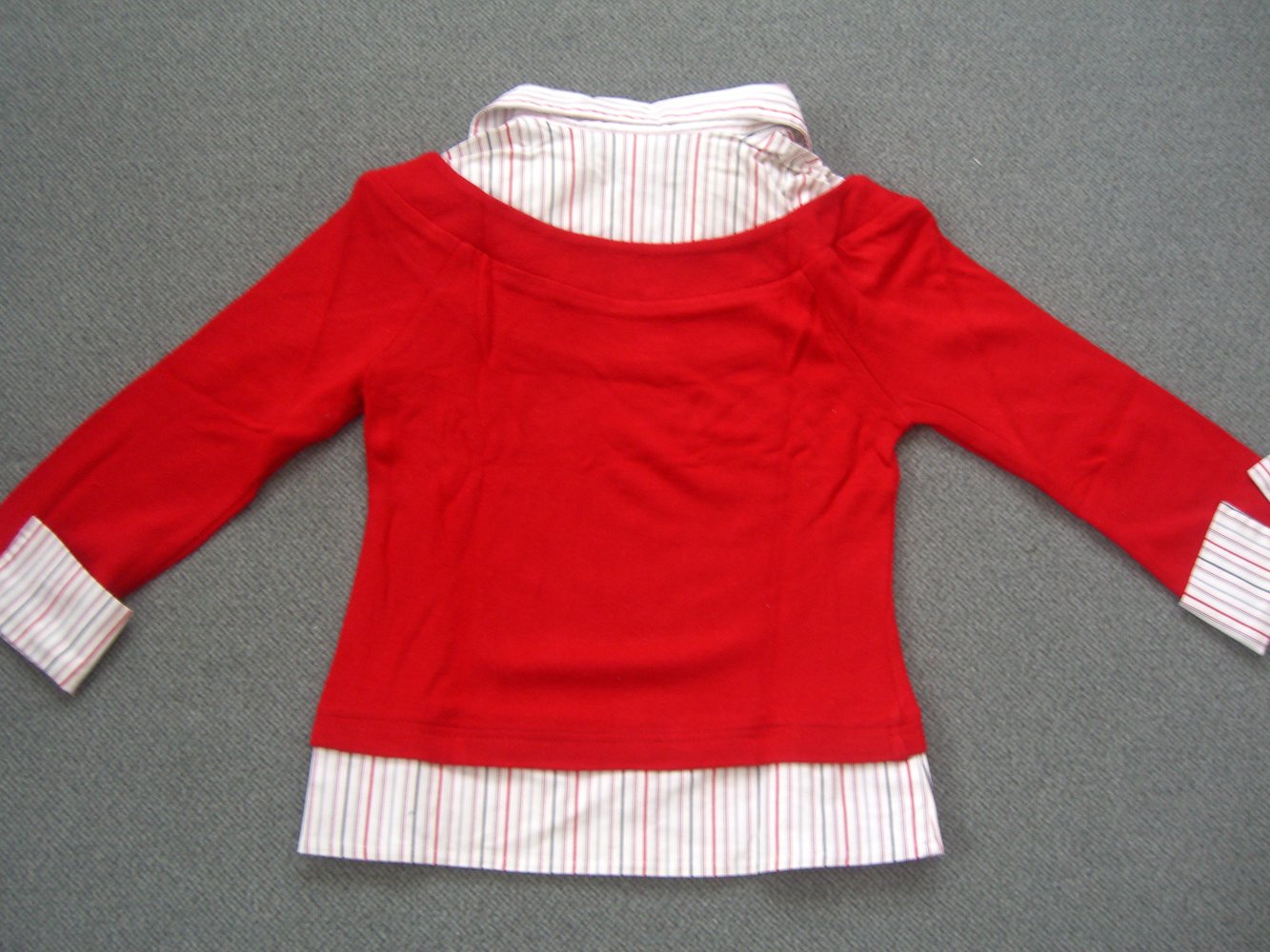 Langarm Shirt mit Bluseneinsatz, von C&A