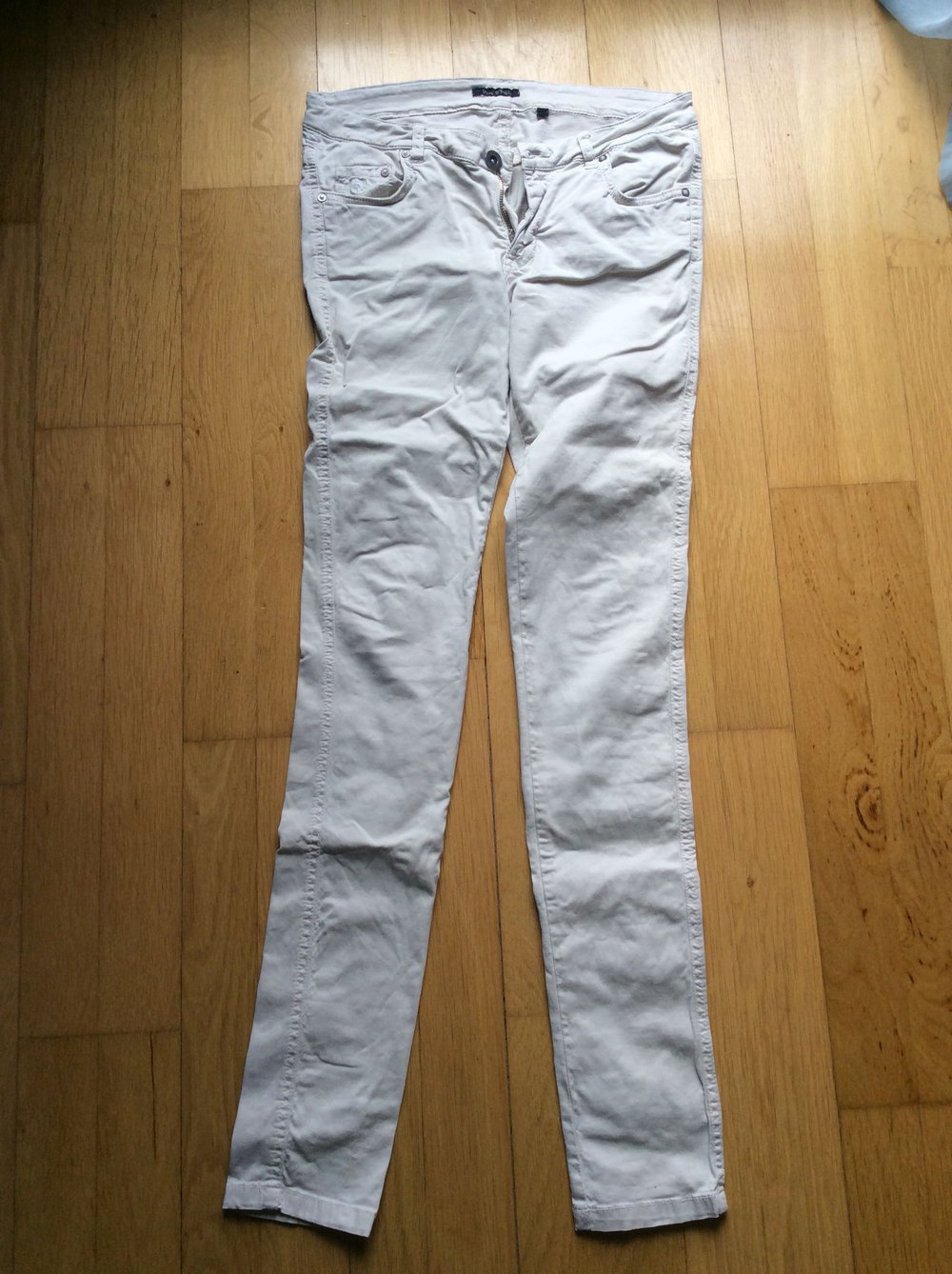 Marc O’Polo Skinny Röhrenjeans Kindergrösse 164 = XS 34 Creme fester Stoff enganliegend 