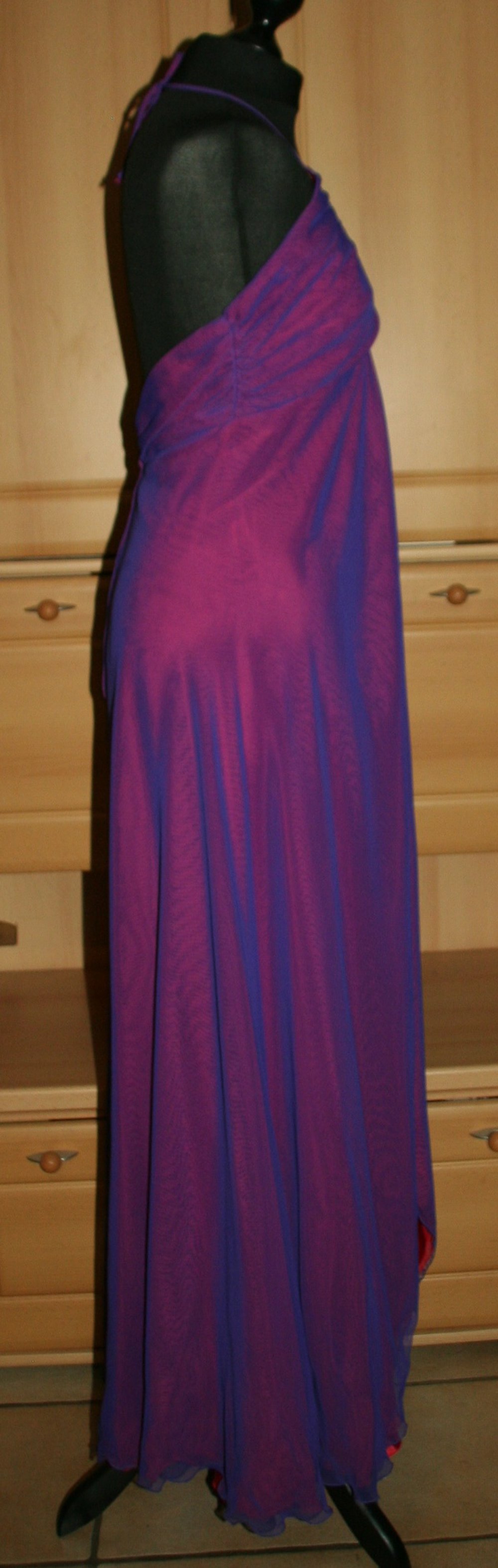Abendkleid Neckholder lila pink Gr. 38