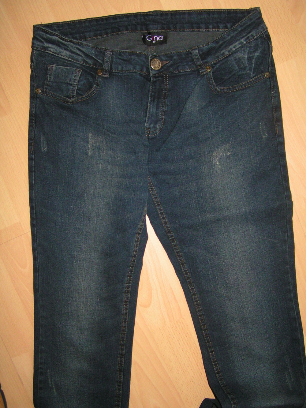 Ernstings-Family Gina Stretch Jeans Hose darkblue tolle Waschung Gr. 40 Neu    