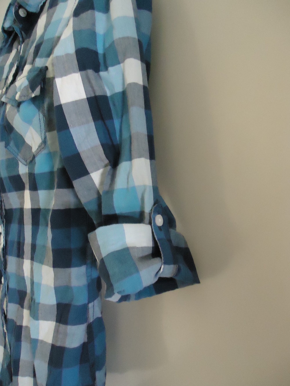 Karo-Bluse in Blaue
