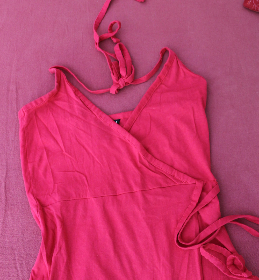 süßes Wickkelkleid / Sommerkleid in pink von H&M