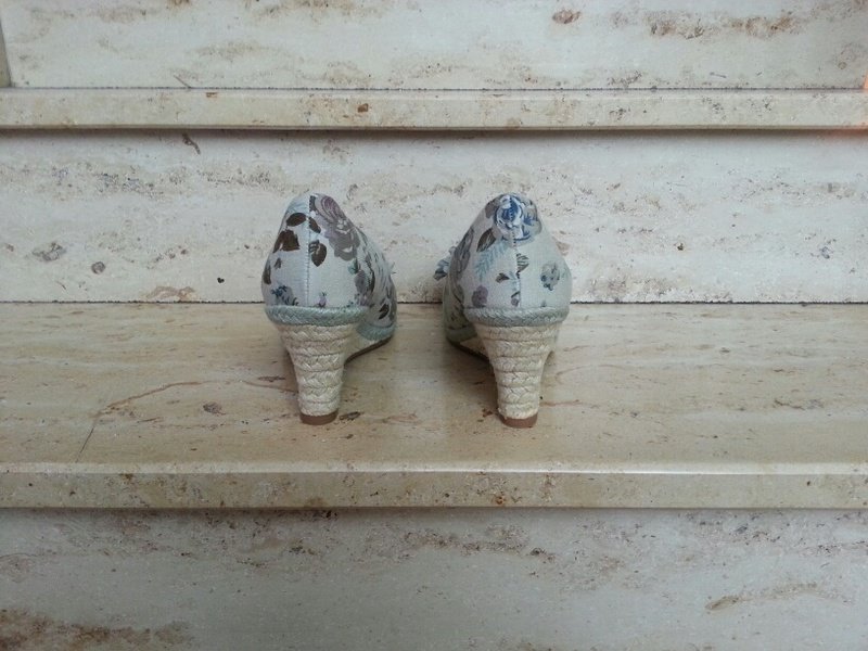 Wedges Keil Peeptoes 38 bunt Blumen