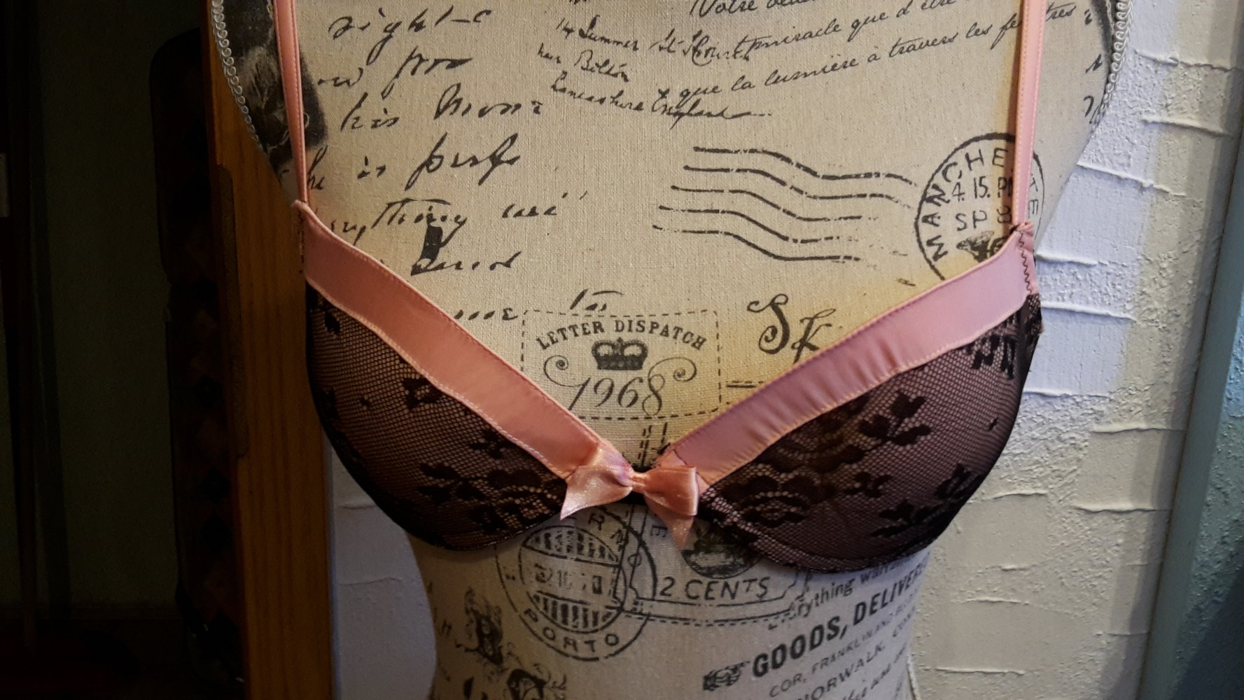 Sexy rosa push up BH 70A