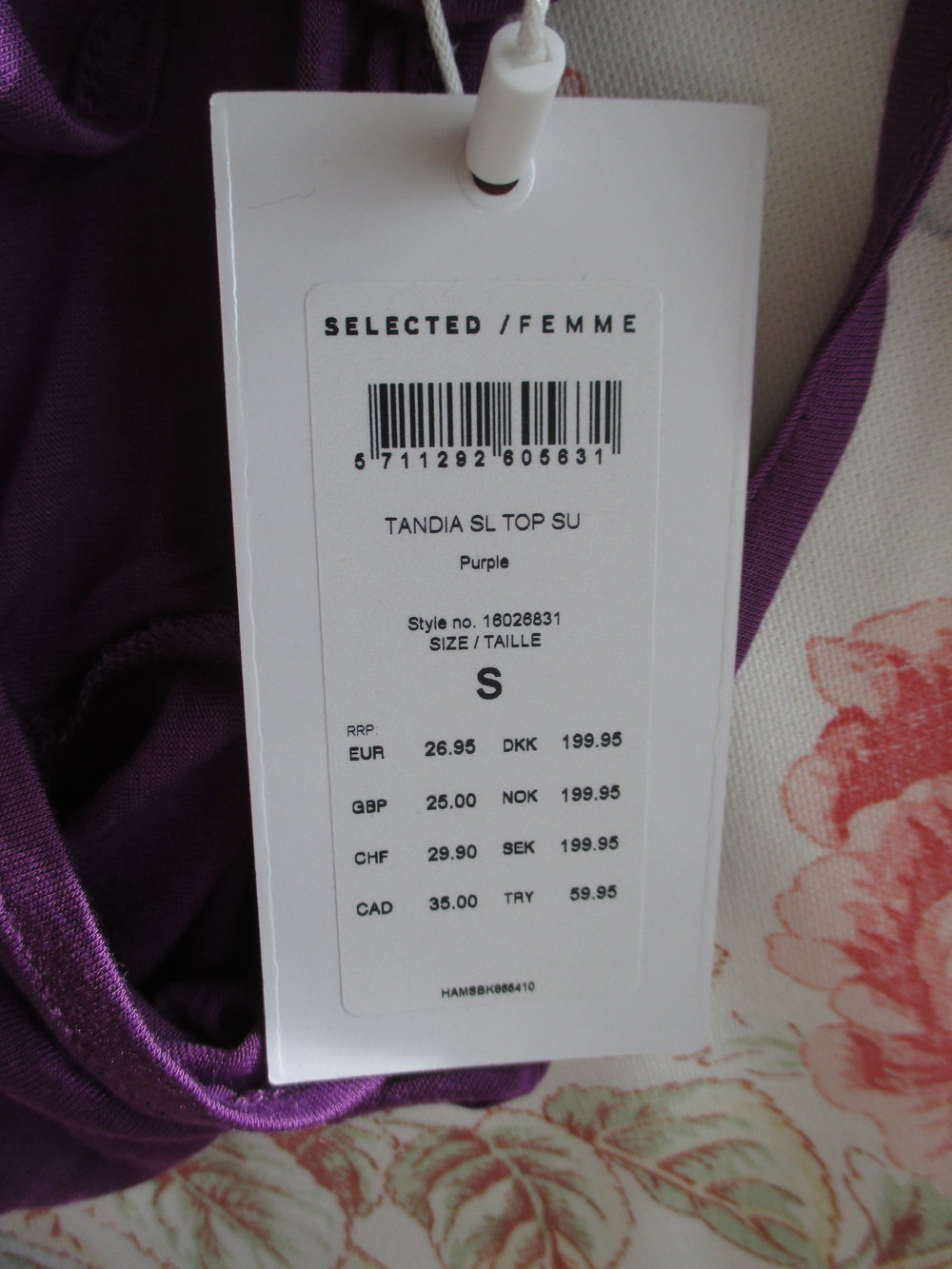Top, violet von Selected Femme, neu mit Etikett, violett, Gr. 