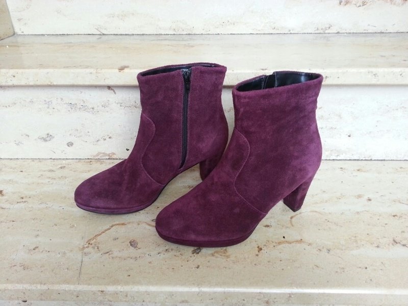 Stiefeletten Tamaris Wildleder viola lila 38