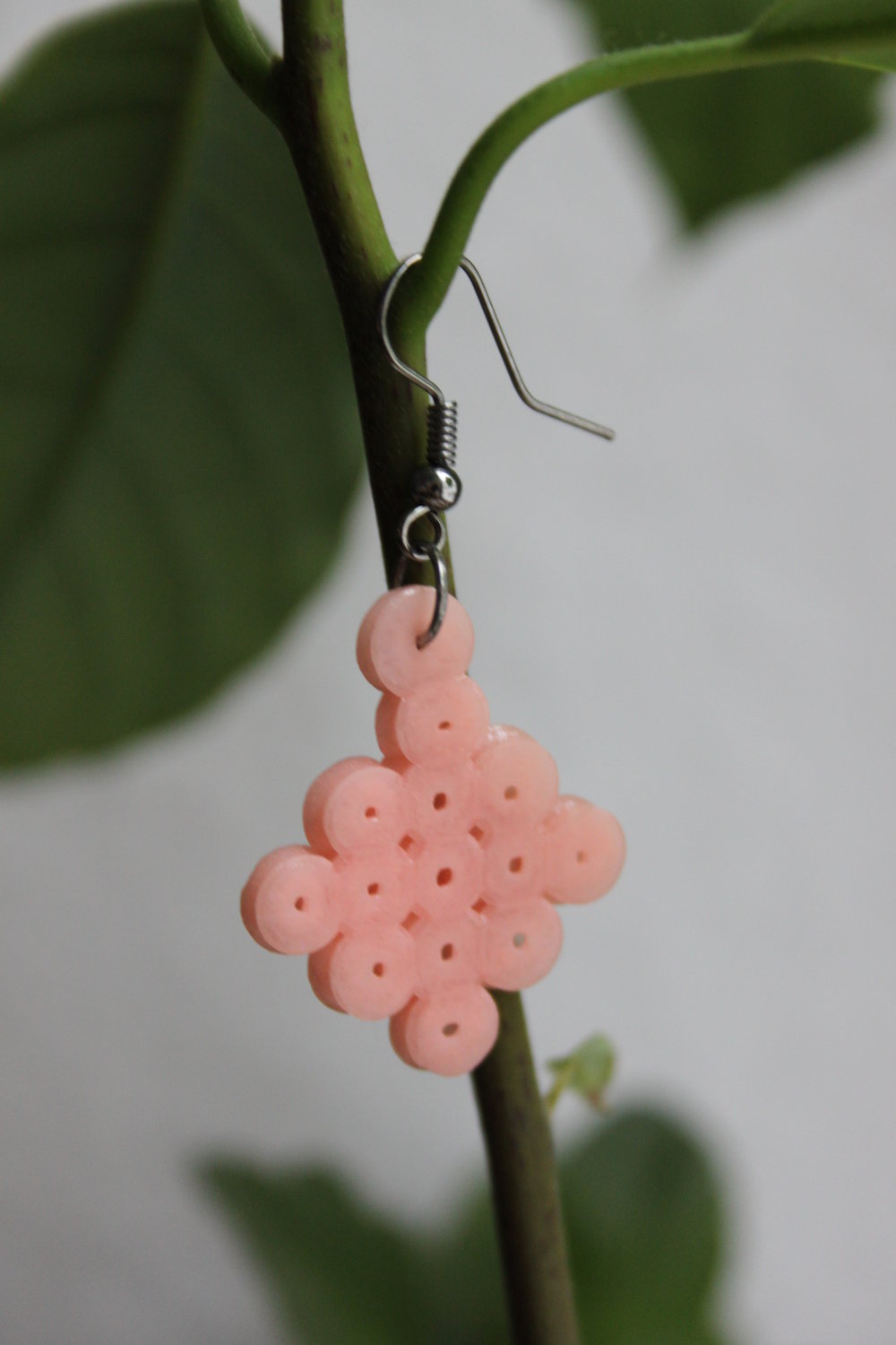 DIY Rosa Ohrringe
