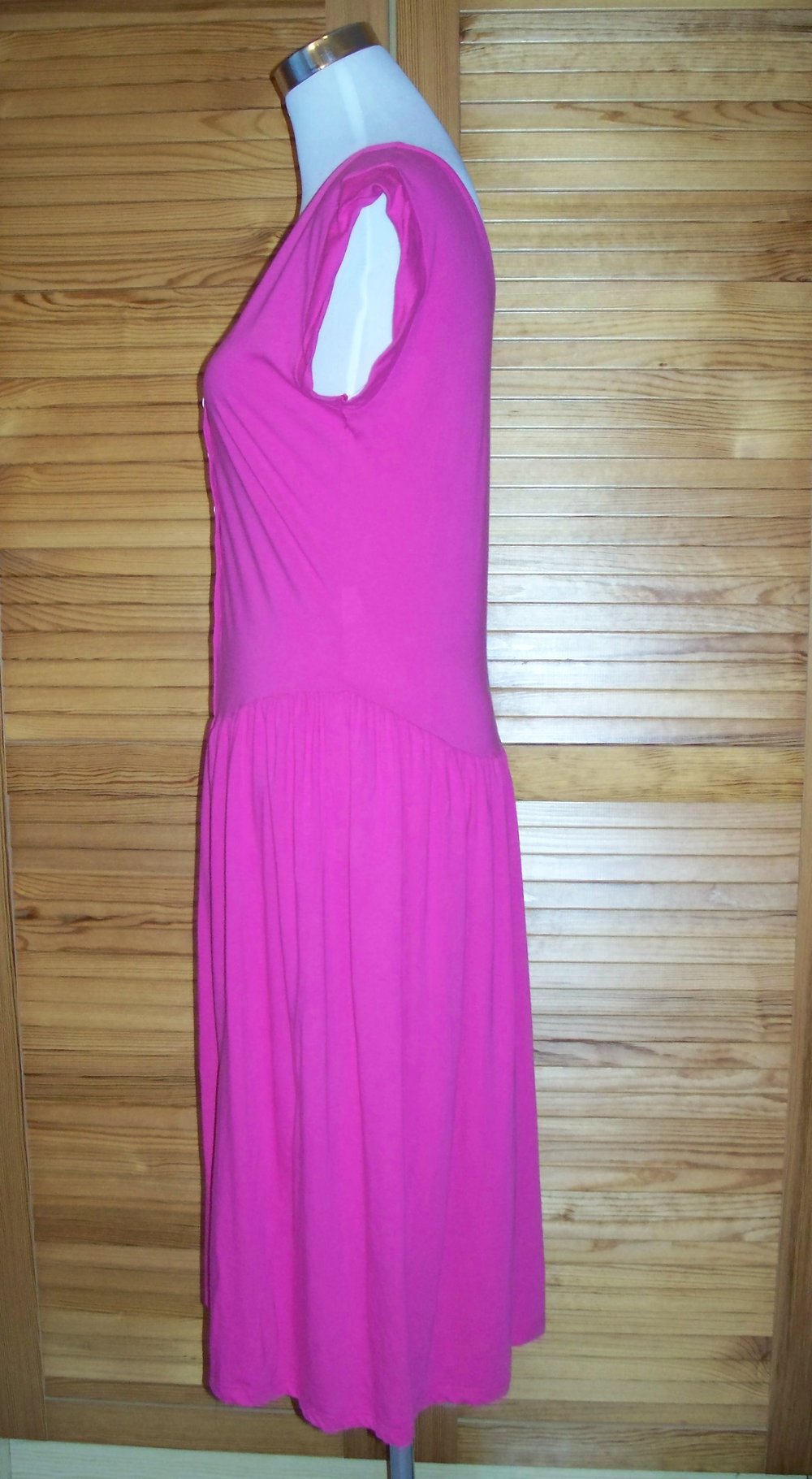 VINTAGE// Wadenlanges 80er-Baumwollkleid für den Sommer