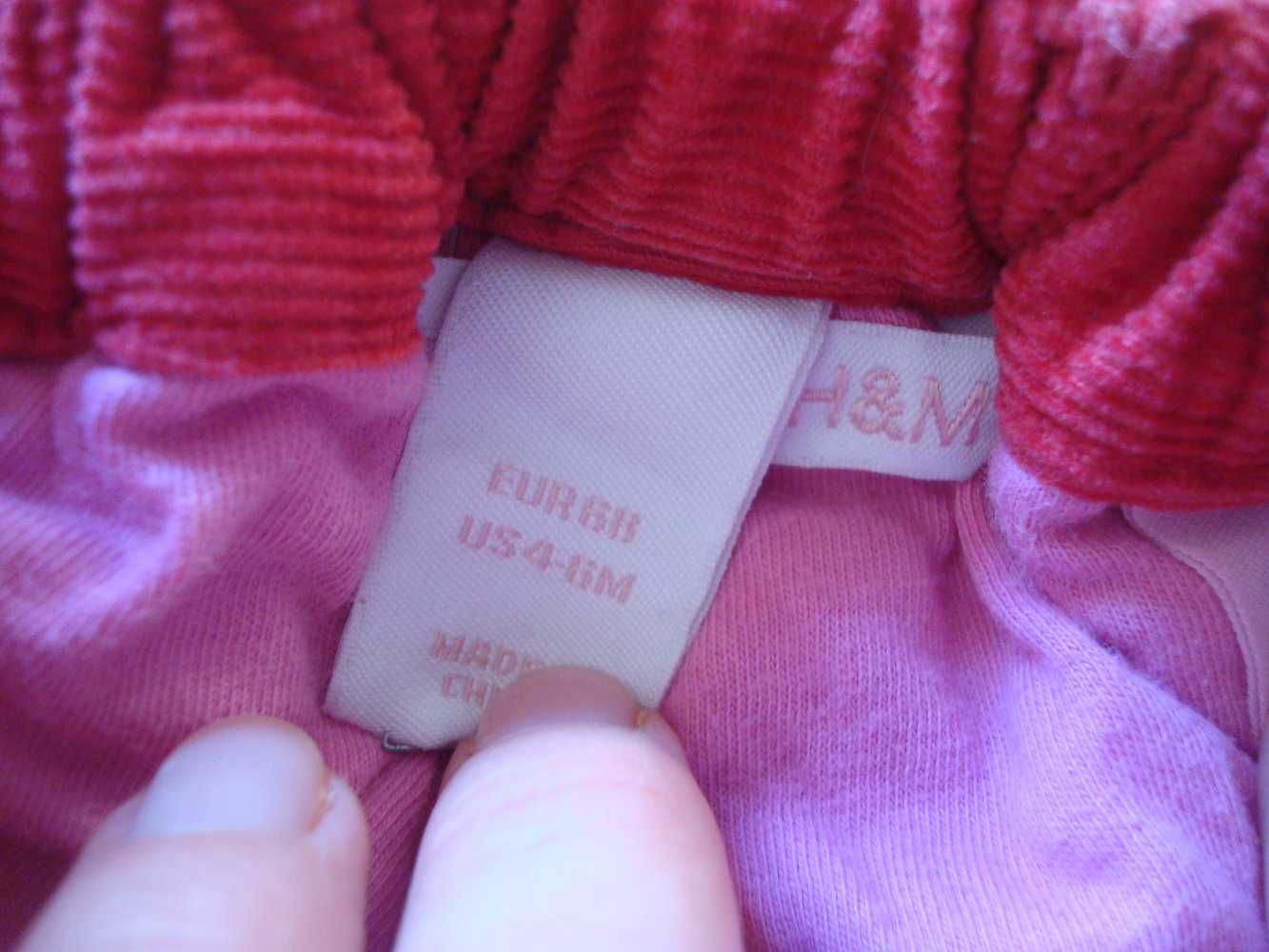 gefütterte Cordhose, Thermohose für Mädchen Gr. 68