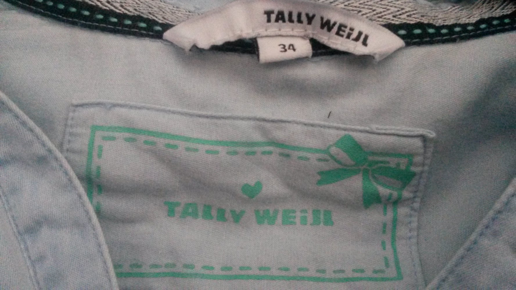 Hellblaues Jeans Hemd mit Glitzersteine