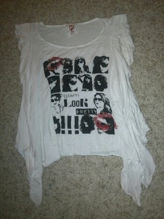 Weißes Print-Shirt