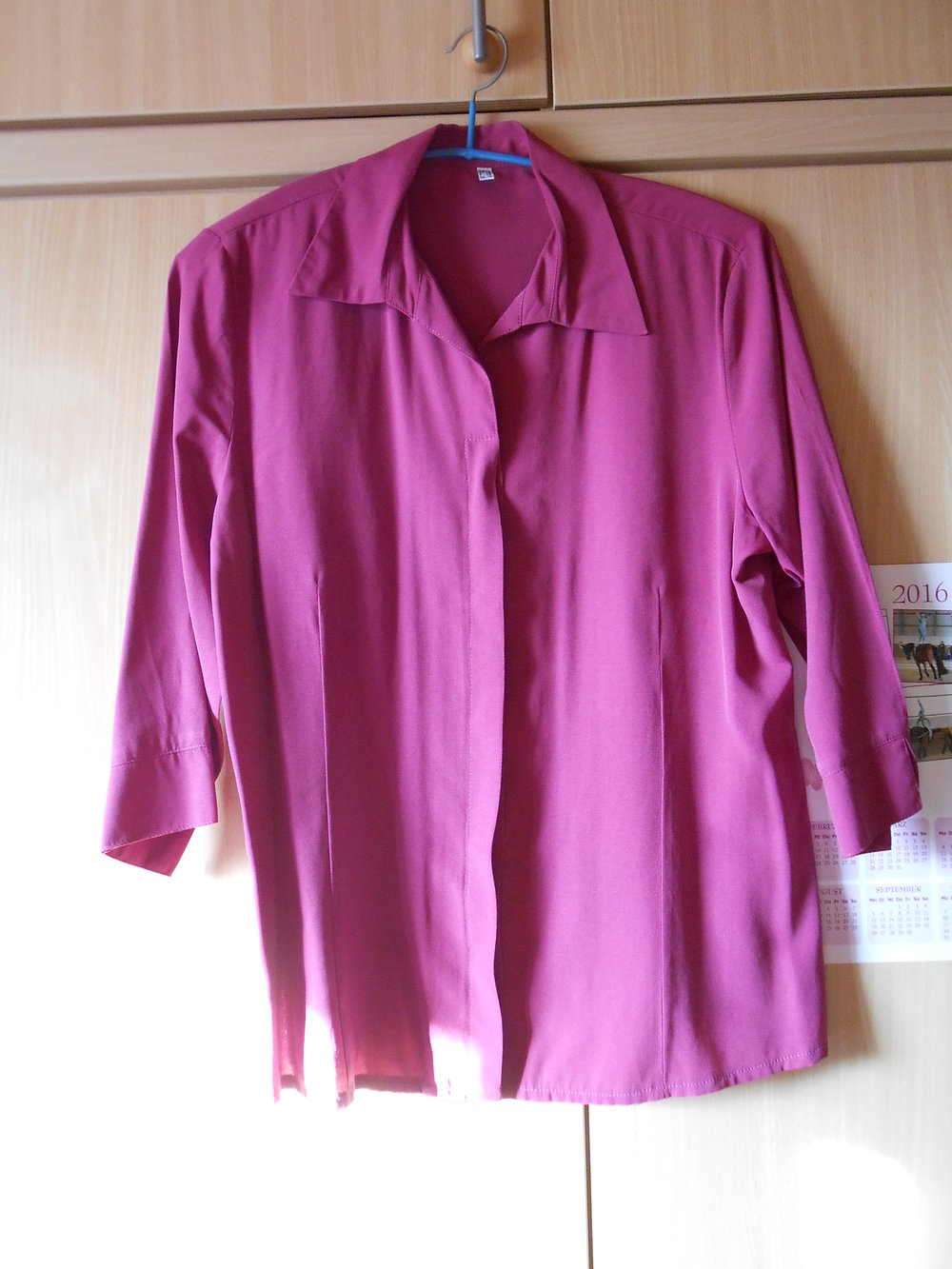 Bluse in Pink, mit halbem Arm