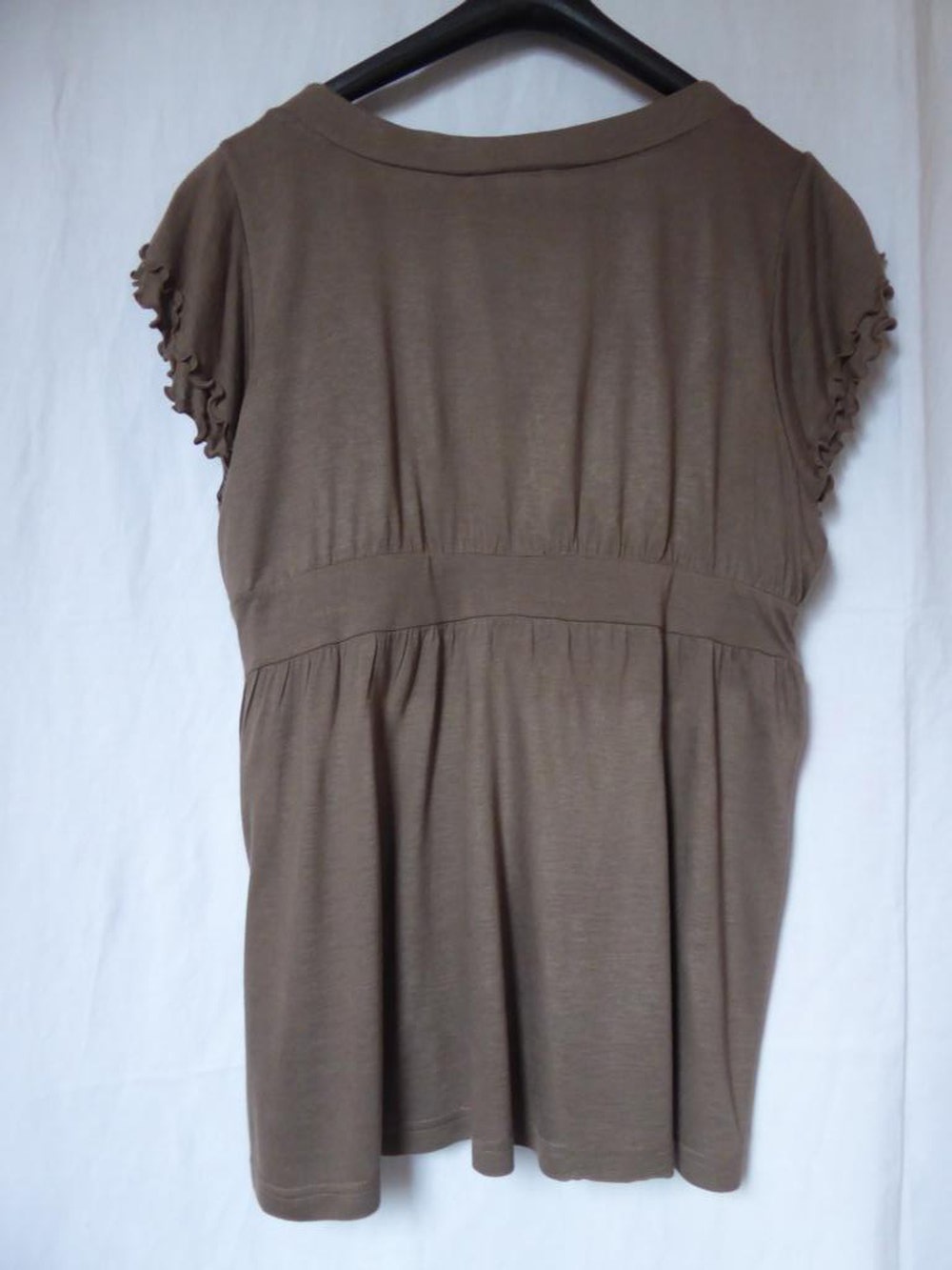 H&M – Damen T-Shirt, braun - Gebraucht, fast wie neu