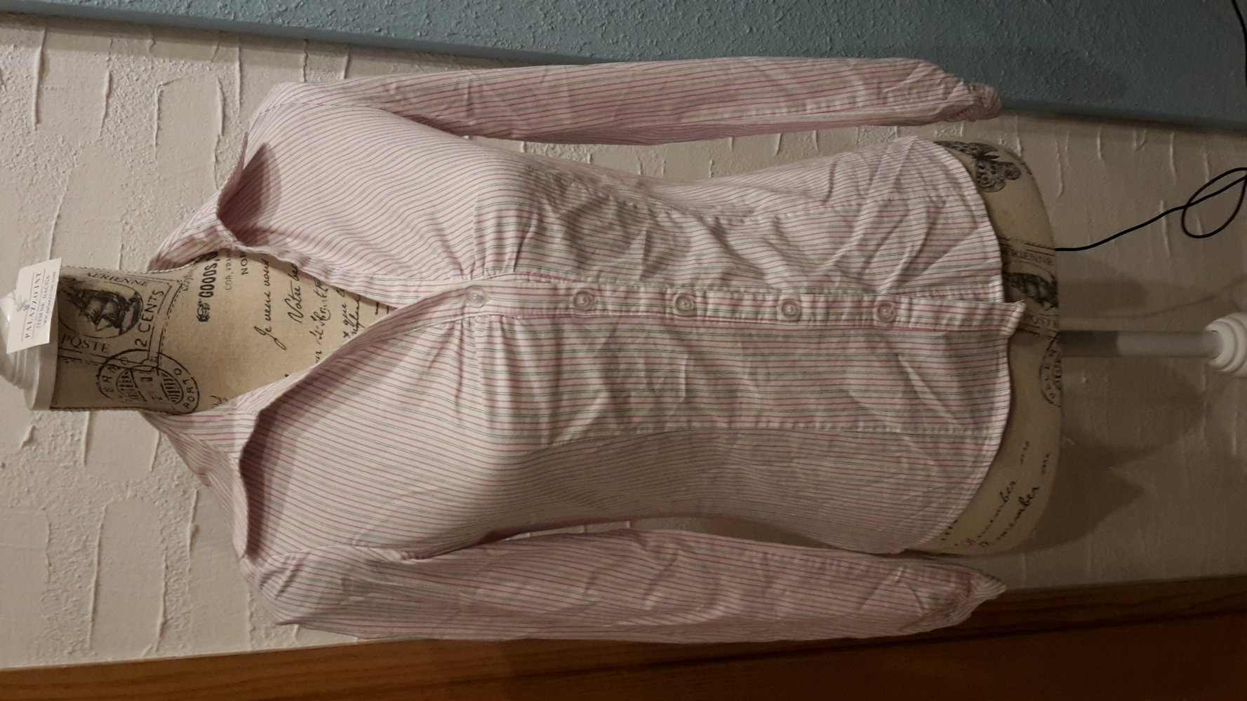 gestreifte, langärmlige Bluse 