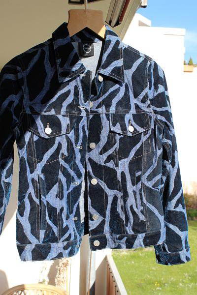 Neu! PASH Vintage 00-er Samt Cropped Jeansjacke kurz blau