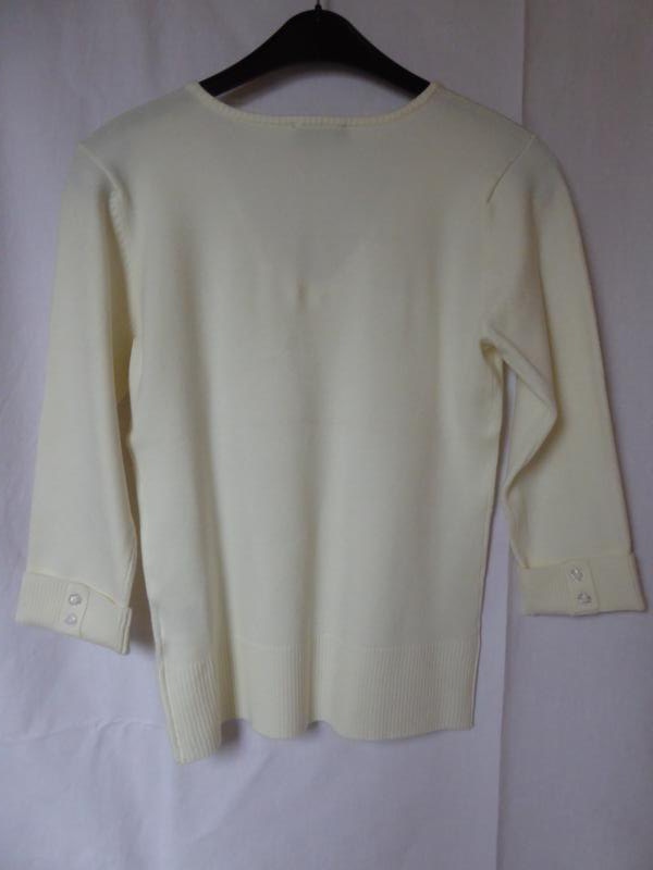 NEU: Wollweißer 3/4-Arm-Pullover von Miss H (Galeria Kaufhof)