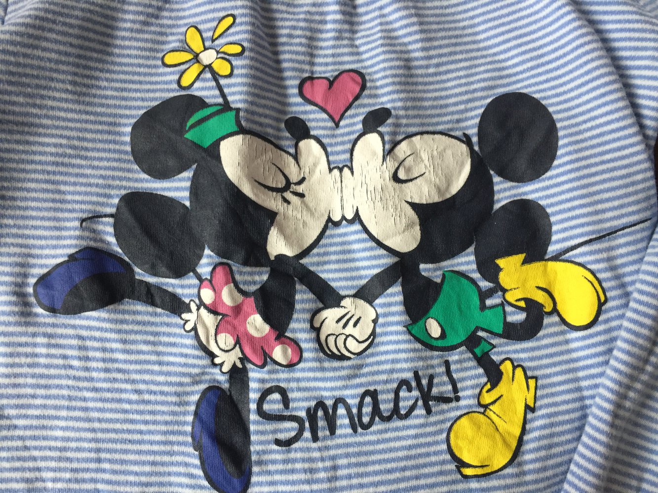 Langärmliger Schlafanzug mit Mickey und Minnie Print